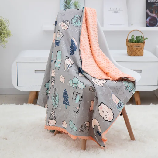 Белый ?Stock 75*95cm cute design Newborn selimut cartoon animals Soothe Baby Thermal Soft Fleece Velvet Blanket Bedding Set - Цвет: Белый