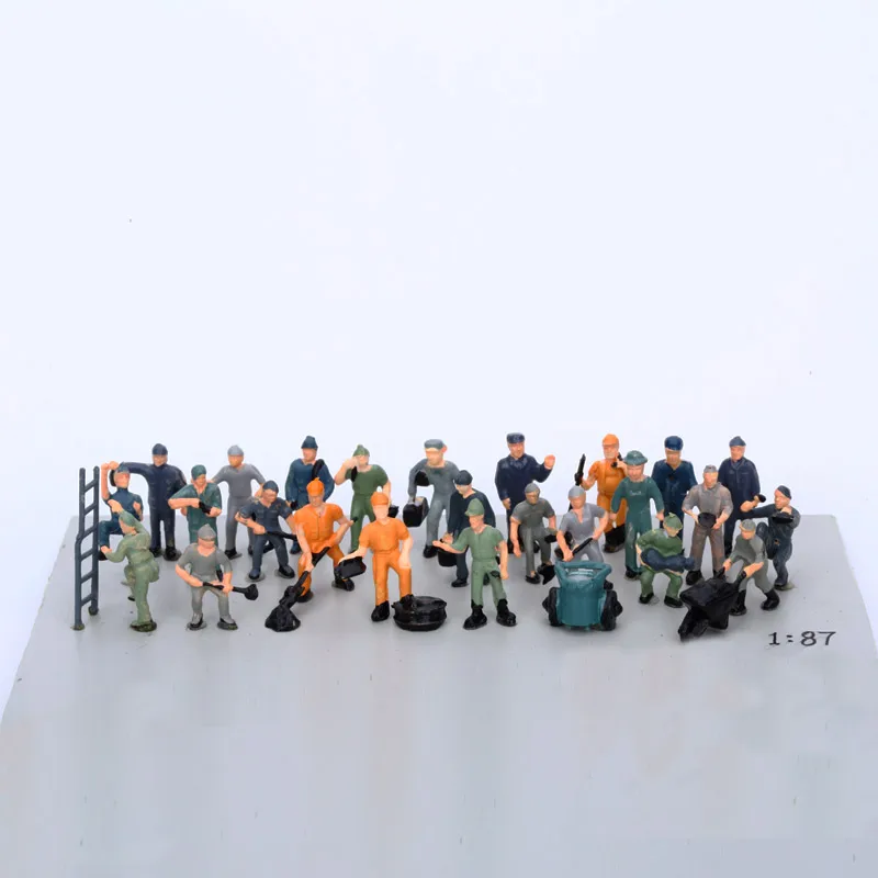 27 шт. модели железнодорожных рабочих в масштабе 1:87|Поделки своими руками| |