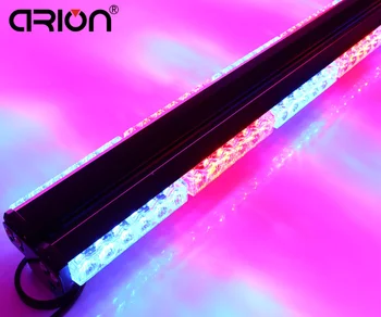 

car styling Red&Blue 48 LED Double side Emergency Car Vehicle Work Grille Warning Strobe Flashing Light Bar Scanner Beacon Lamp