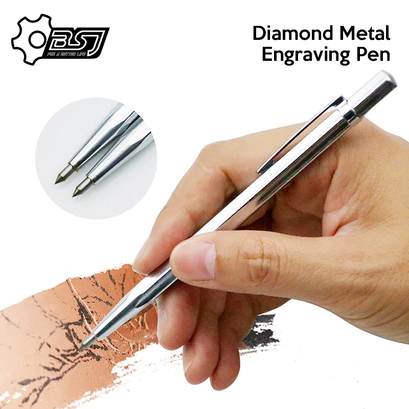 1PC Diamond Metal Engraving Pen Tungsten Carbide Tip Scriber Pen for Glass Ceramic Metal Wood Carving Hand Tool