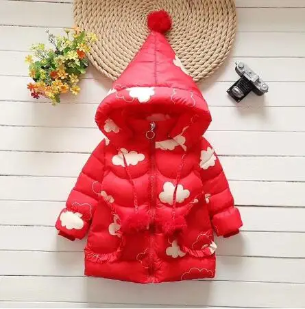 Детская пуховая парка для девочек, теплое зимнее пальто для малышей ...