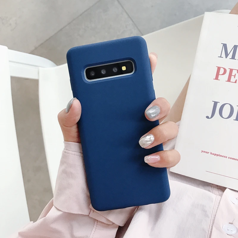 Популярный жидкий силиконовый чехол для samsung Galaxy S10 Plus S10E S10 5G чехол, мягкий силиконовый чехол для телефона - Цвет: Cobalt Blue