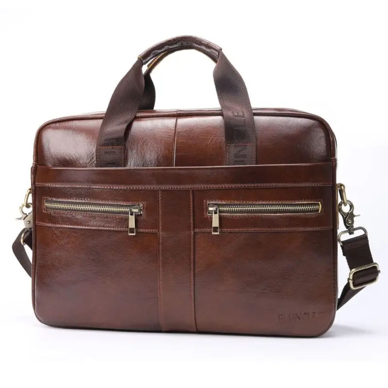 Men Vintage Shoulder Messenger Leather Business Briefcase Crossbody Bags