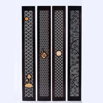 

Ebony Hollow Incense Burner Incense Stick Boxwood Mosaic Household Agarwood Sandalwood Box Wooden Home Decoration Zen Censer
