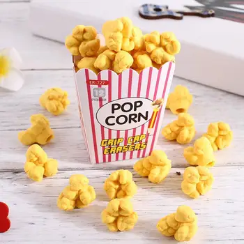

1 Box Kawaii Food Popcorn Rubber Eraser Children Stationery Correction Toy School Gift Girl Erasers Kids Supplies Pencil Ru N8C4