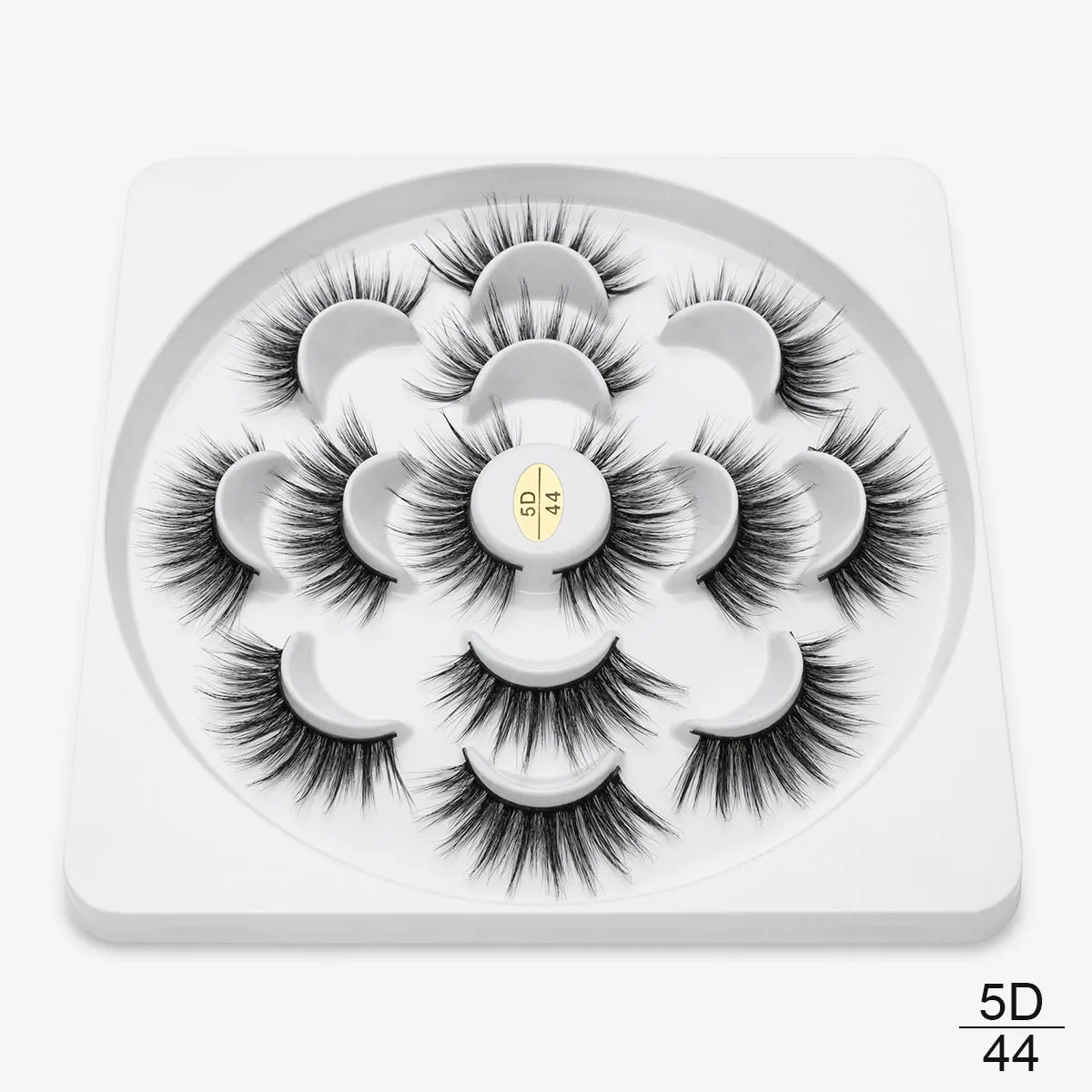 SEXYSHEEP 7 пар 3D накладные ресницы натуральные толстые ресницы ручной работы натуральные длинные ресницы из искусственной норки инструмент для макияжа - Цвет: 5D-44