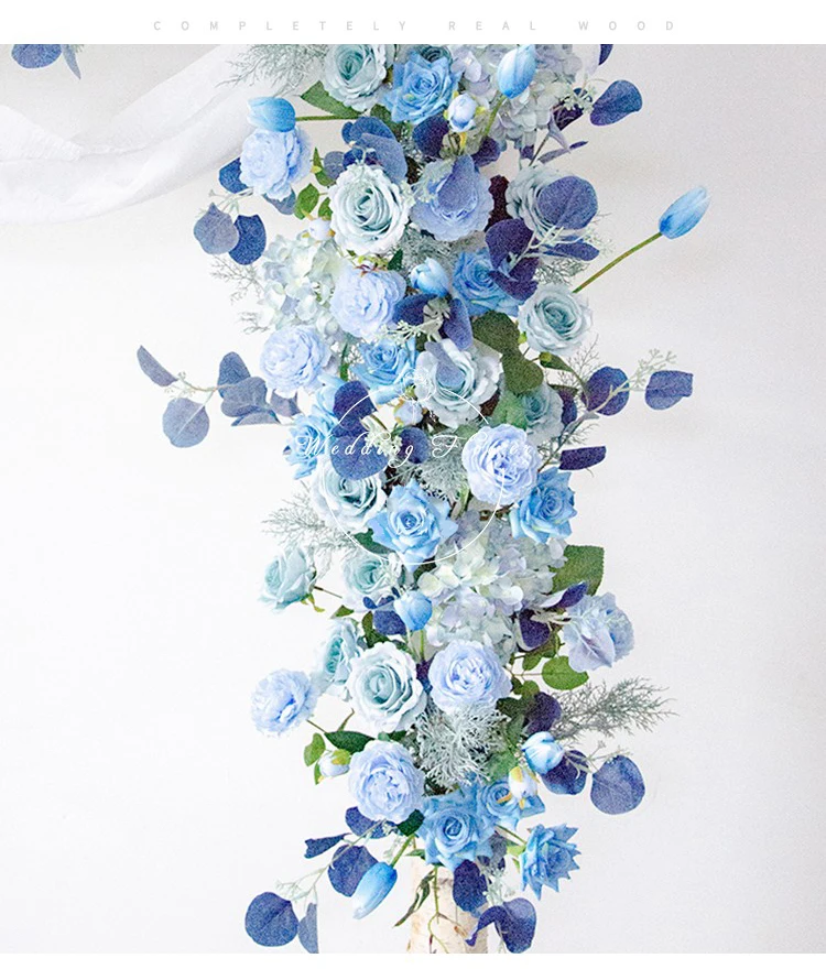 JAROWN Wedding Flowers Artificial Silk Flower Row Line Arch Floral Outdoor Lawn Wedding Bauble Decoration Fake Flower Flores Para Manualidades (15)