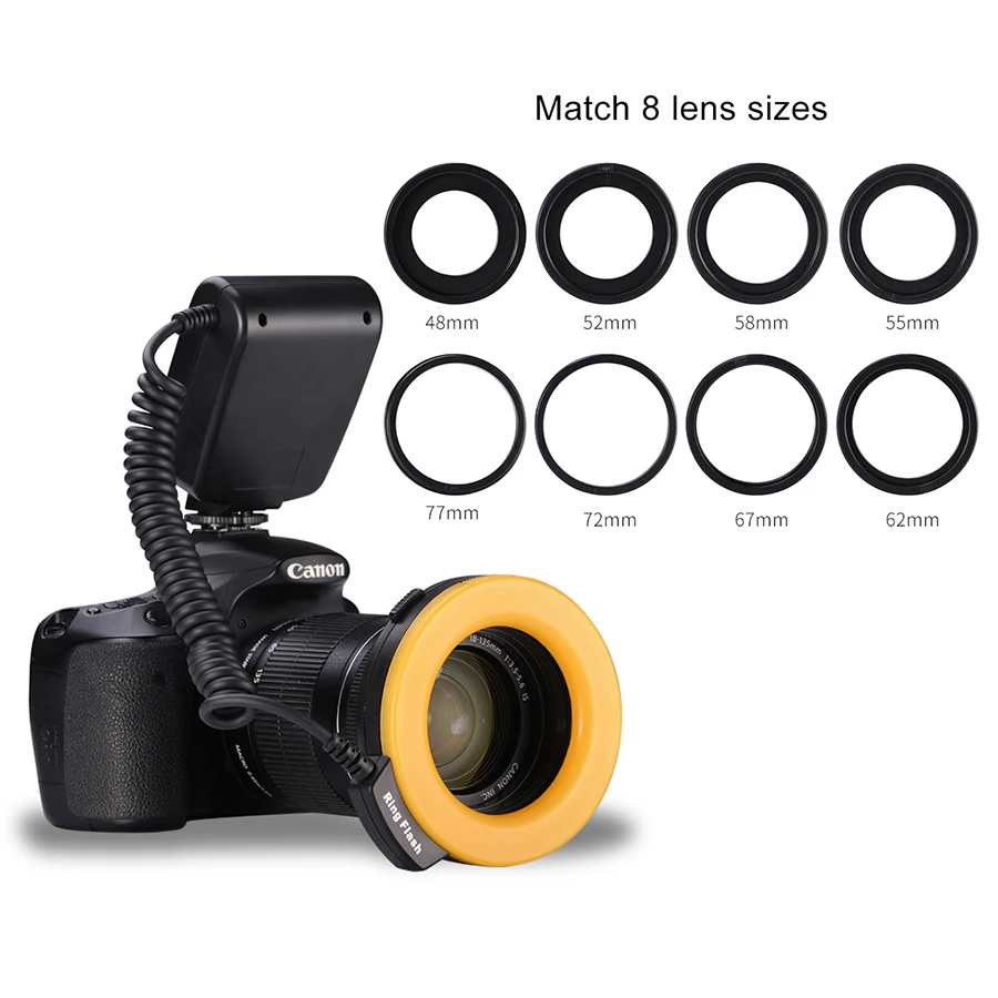 MAMEN макро кольцо комплект вспышки Speedlight Speedlite для Canon Nikon Fujifilm Olympus Pentax DSLR камера