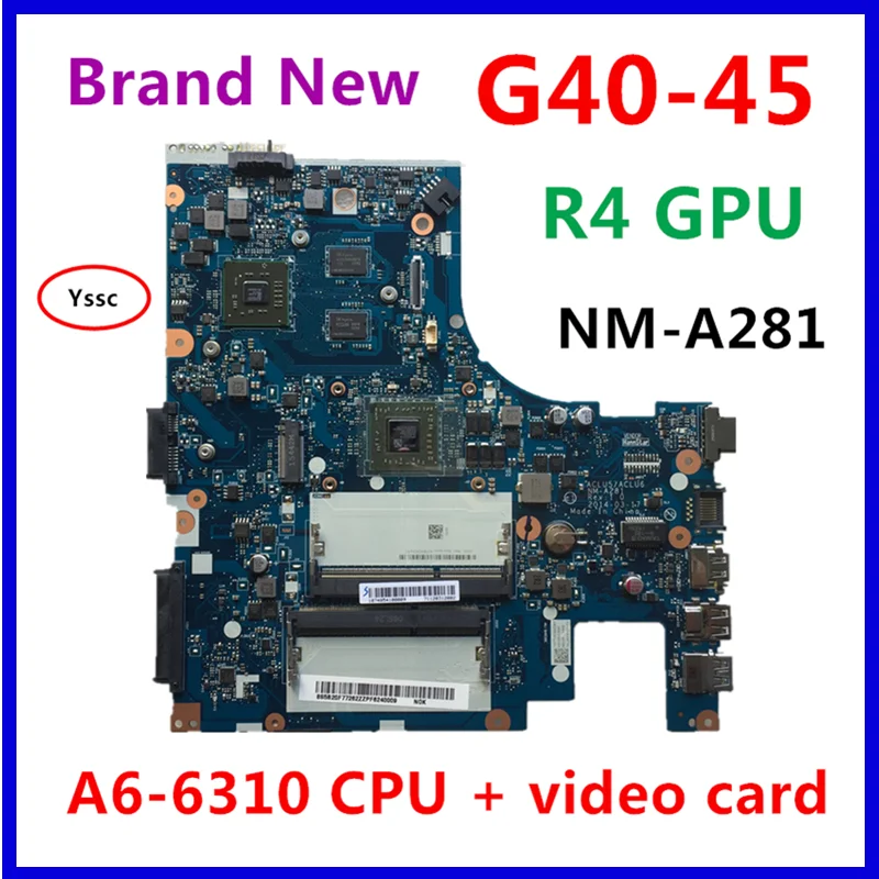 Бесплатная доставка Новый NM-A281 материнская плата для ноутбука Lenovo G40-45