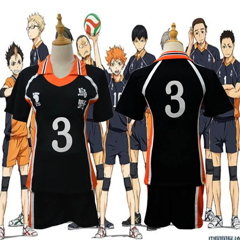 9 видов стилей Haikyuu Cosplay Костюм Karasuno средней школы волейбольный клуб Хината Shyouyou спортивная одежда майки форма