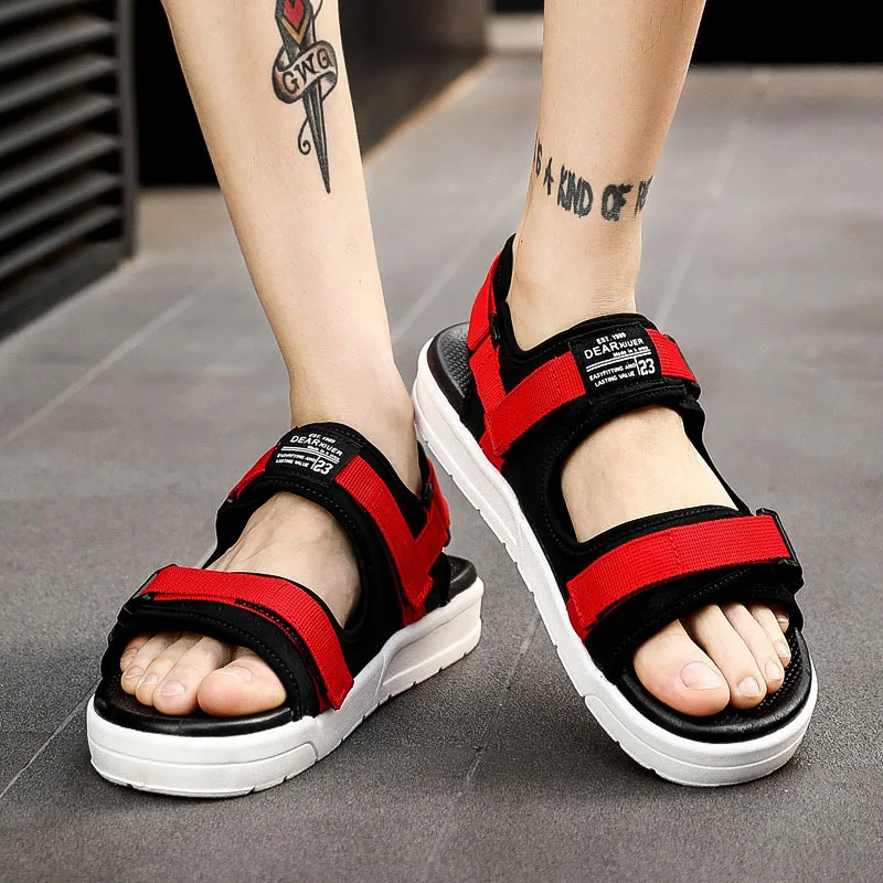 

2018 Summer New Style Open Toe Sandals Men's Trend Korean-style Sports Fashion And Personality Men Versatile Sandals Students