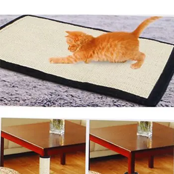 

cat scratch pad natural sisal cat training anti-scratch pad non-slip cat scratch carpet furniture protection mat