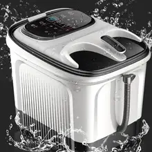 Терморегулятор для ног с подогревом, электрический массажный автоматический Пенящийся ведро, высокая глубокая бочка для ног, педикюрная машина