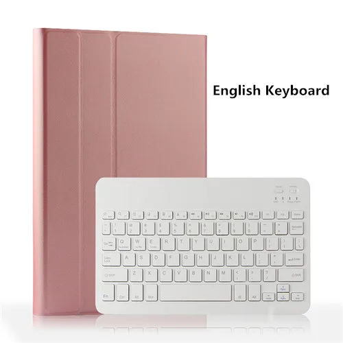 English Rose Gold Чехол Magntic для Xiaomi mi Pad 4 Plus, чехол для планшета 10,1 ''из искусственной кожи, чехол для mi Pad 4 Plus, чехол+ Bluetooth клавиатура - Цвет: English Rose Gold