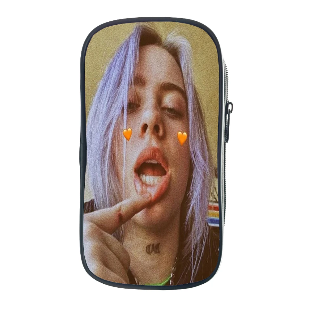 Высококачественный чехол-карандаш Billie Eilish для студентов, сумка для ручек для мальчиков и девочек, сумка для канцелярских принадлежностей, хипстерский пенал для подростков, детский держатель для карандашей