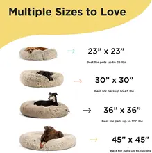

Removable Waterproof Long Faux Fur Pet Bed Comfortable Plush Donuts Round Dog Mat DropShipping Soft Washable Cat Bed Pet Cushion