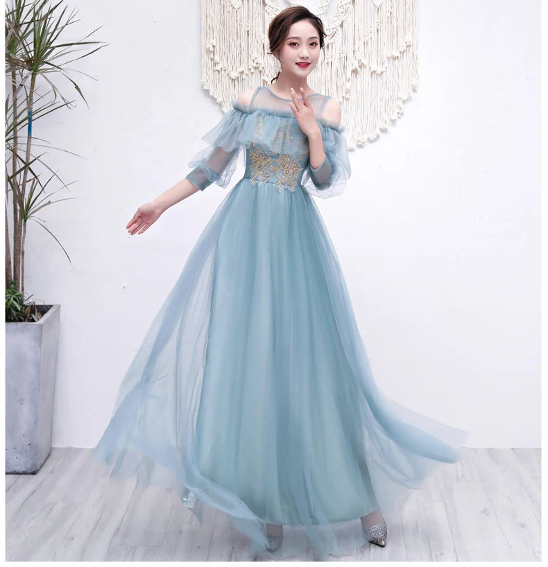 Vestido Azul Marino, платья подружек невесты, элегантное гость, свадебное платье, круглый ворот, без рукавов, сексуальное платье, для выпускного