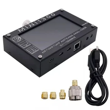 

MINI1300 Antenna Analyzer Tester Vector Network SWR Meter 0.1-1300MHz Touch Screen USB Rechargeable HF VHF UHF 4.3in TFT LCD