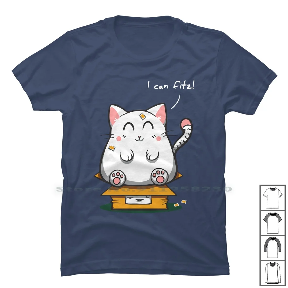 Purrfect Fit T Shirt 100% Cotone Popolare Cartoon Humor Purr Nerd Geek Cute Fit Ny Funny Geek