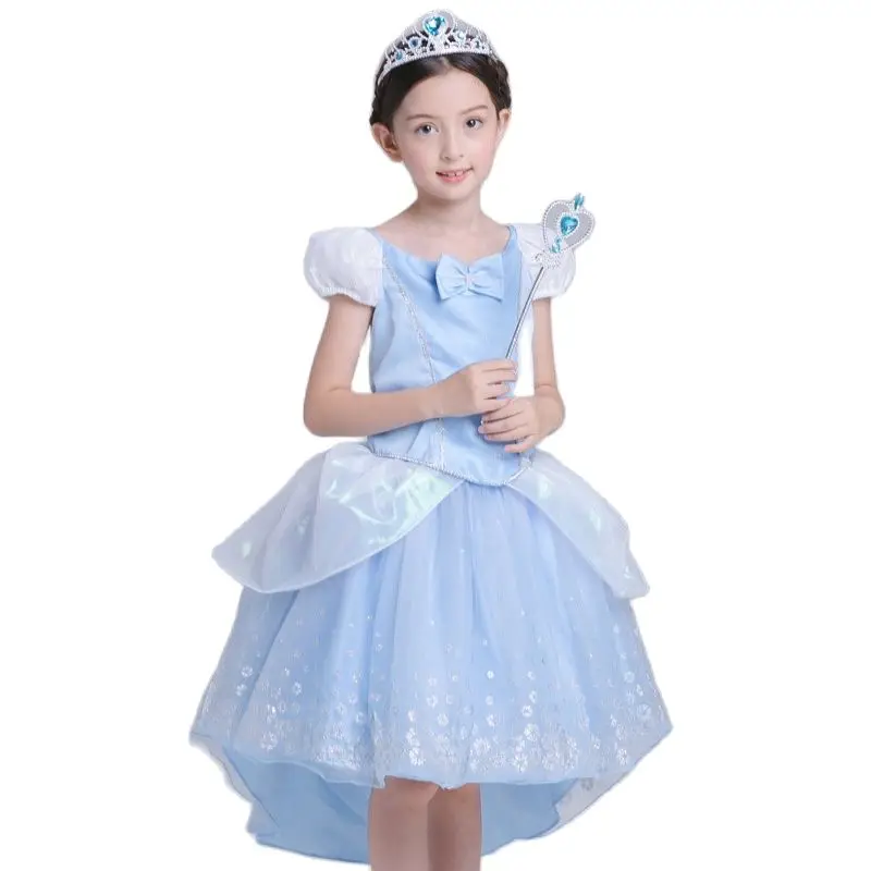 

S775 New Fashion Cinderella Princess Dress Girls Halloween trailing Children Performing Clothing