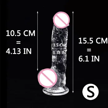 Soft Jelly Dildo Realistic Masturbator Penis Orgasm Vaginal G-spot Massage Butt Plug Anal Sex Toy Suction Cup Dildos Erotic Cock 3