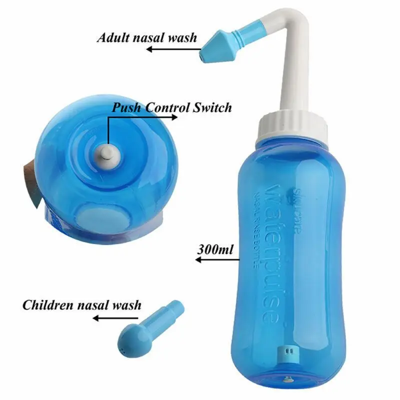 Nose Wash System Sinus & Allergies Relief Nasal Pressure Rinse Neti pot