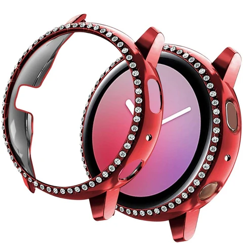 Fashion Bling Hard PC Watch Case Diamond Bumper Cover Protector for Samsung Galaxy Active 2 40mm 44mm Watches Accessories