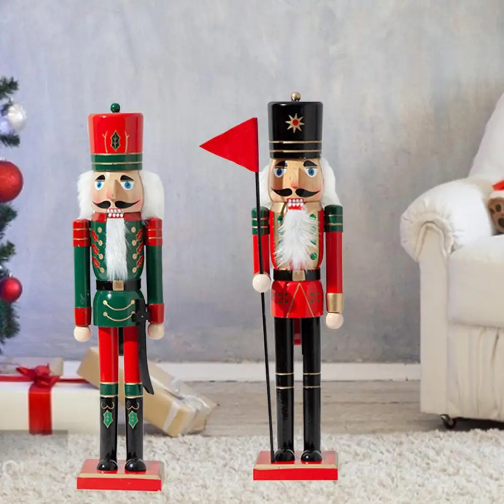 50CM/38CM Christmas Wooden Nutcracker Soldier Jewelry Children's Room Decoration Ornament Christmas Gift Nutcracker Puppe