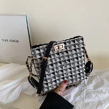 Женская сумка-мешок, новинка года, стильные модные летние хипстерские сумки в Корейском стиле, универсальная модная сумка через плечо с цепочкой INS