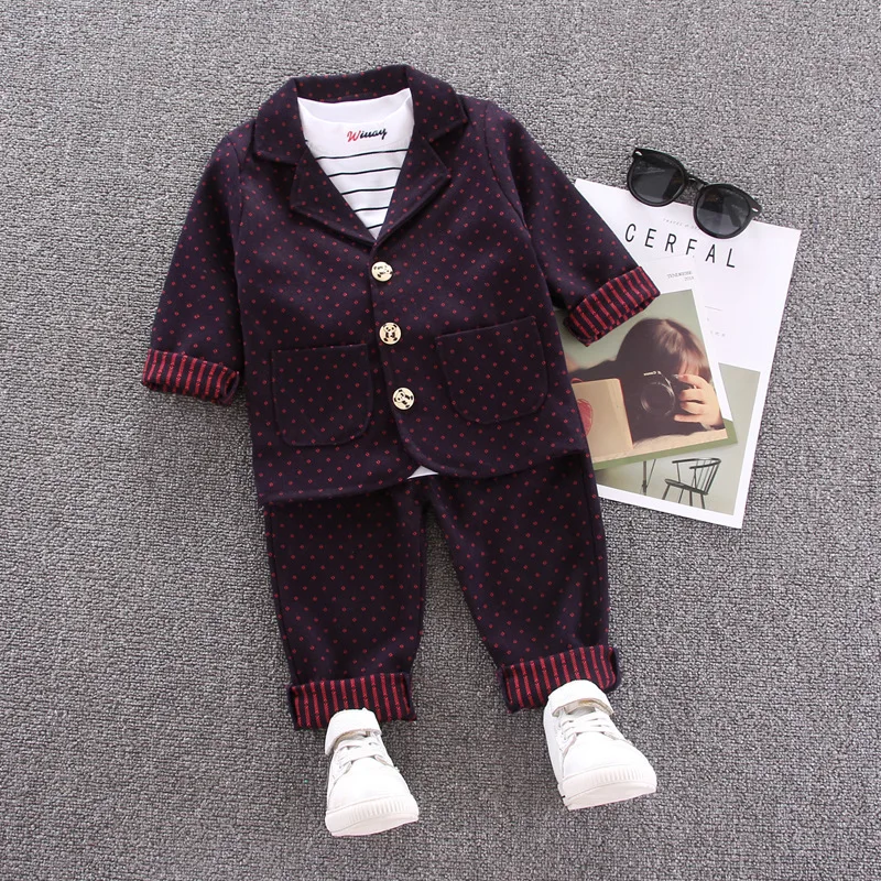 

BOY'S Autumn Clothing Set Male Baby Fashion-Western Style Korean-style Boy Clothes Small CHILDREN'S Spring Clothing Suit Three P