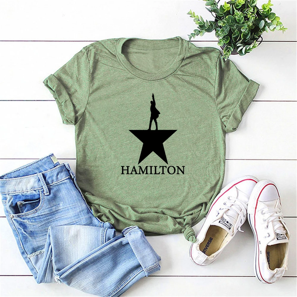 Golden Alexander Hamilton T-Shirt Broadway musikal Hamilton kemeja