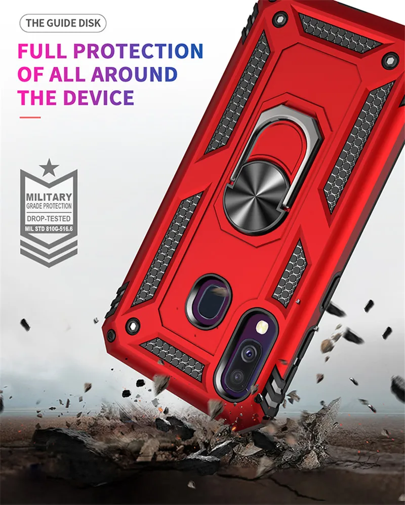 for Samsung Galaxy A40 Case Armor Military Shockproof Magnet Car Holder Cover for Samsung A40 Case for Samsung A 40 H2c44c00e611740ee9893c0dd2d4d682aI