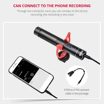 

Stereo Video Recording Microphone Vlogging Interview Mics with Wind Muff for Radio Braodcasting Singing Mics