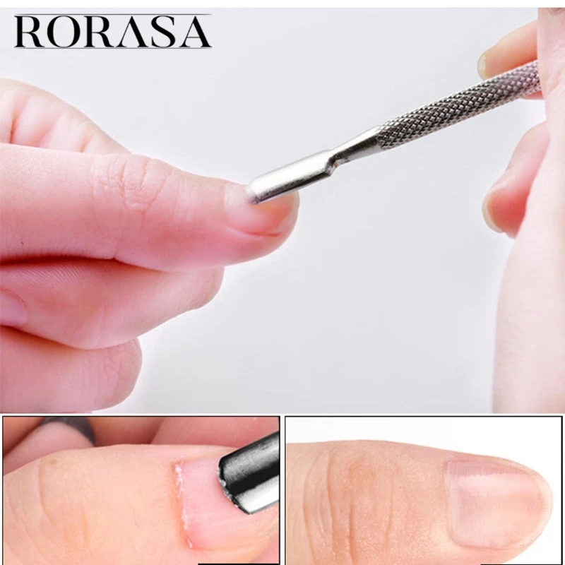 

1pcs Double Sided Dead Skin Removal Push Stainless Steel Cuticle Pusher Nail Art Tools Spoon Cut Hard Skin Manicure Pedicure