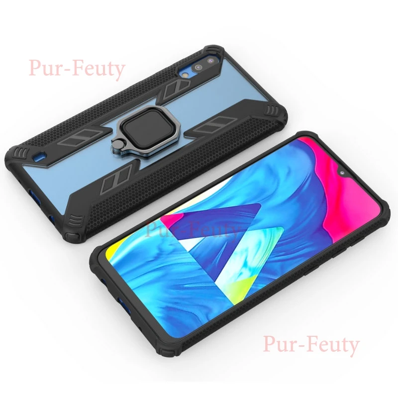 Чехол для samsung Galaxy M10 SM-M105F/DS Силиконовый Броня бампер противоударный Анти-осенний Модный чехол для Galaxy M10 металлическое кольцо