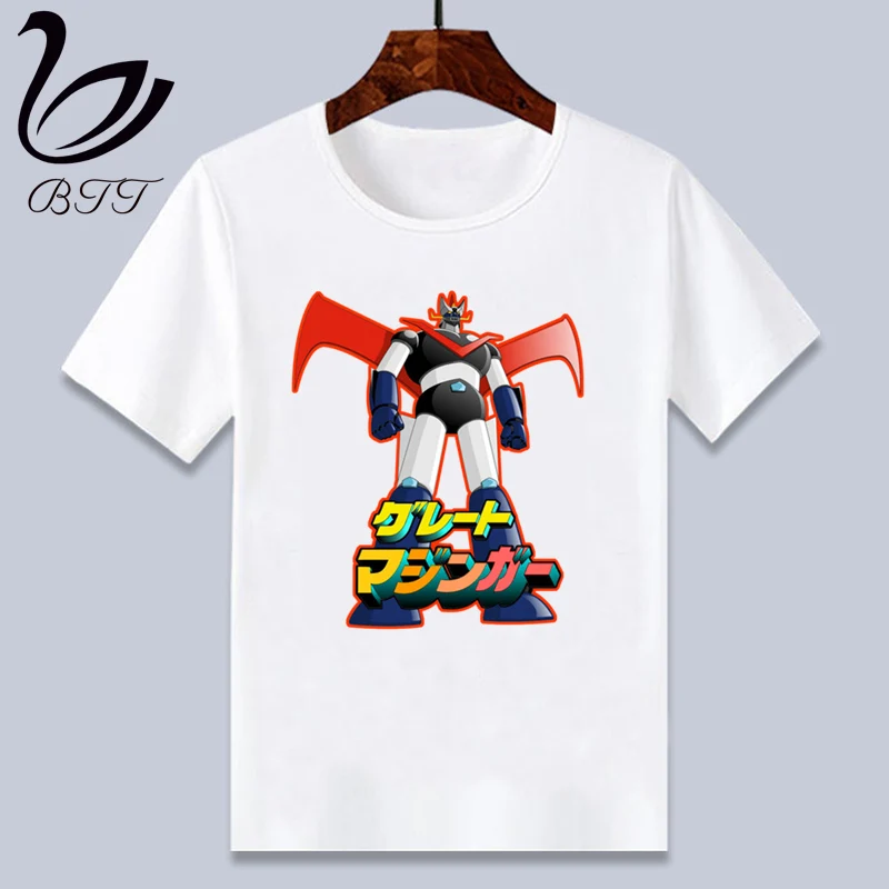 Японский комикс, мазингер Z, футболка для маленьких мальчиков и девочек с героями мультфильмов детский топ для мальчиков, Детская футболка с принтом, Забавные футболки летние топы с короткими рукавами