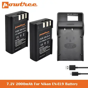 

EN-EL9 EN EL9a Battery+Charger for Nikon D40, D40X, D60, D3000, D5000 Cameras, Replacement for Nikon EN EL9, EN-EL9a & MH-23 L50