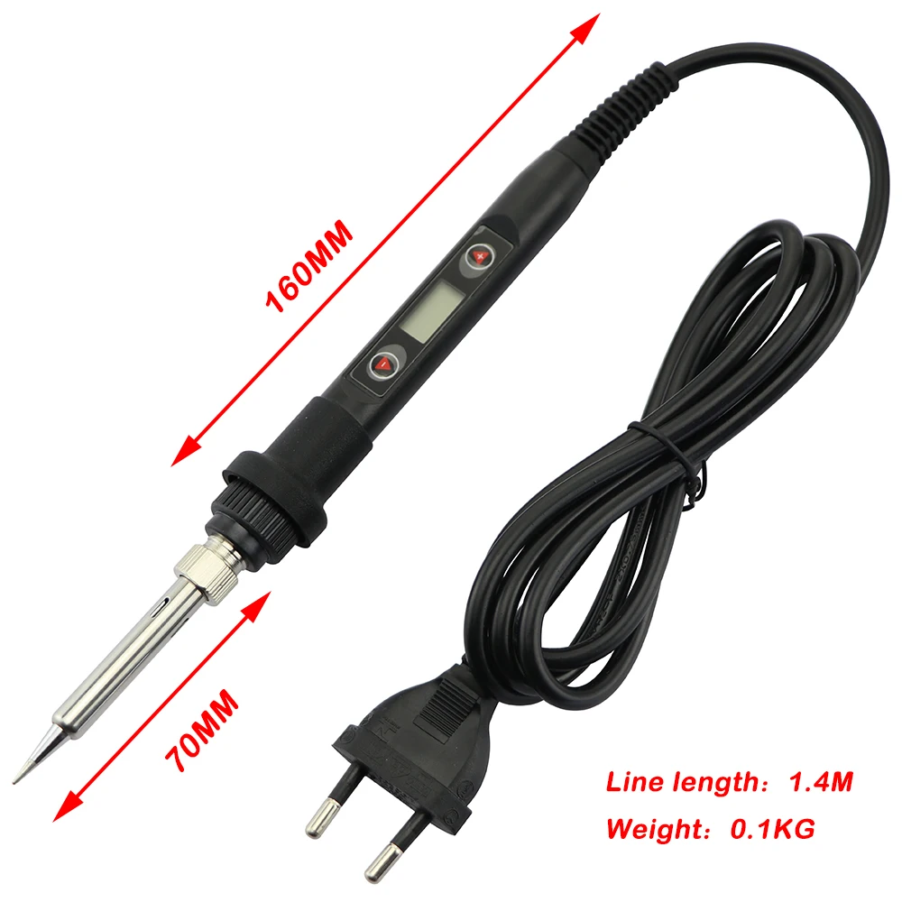 80W Adjustable Temperature LCD Digital Electric Soldering Iron 110V 220V Multifunctional Welding Repair Tool hot air rework station