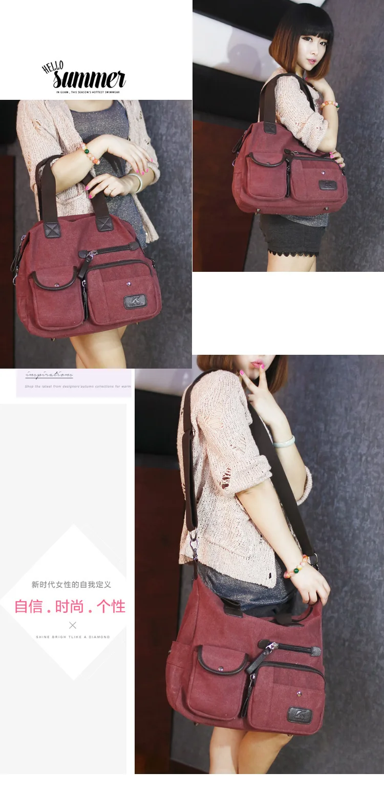 Newhotstacy сумка 111319 Женская Холщовая Сумка новая большая сумка на одно плечо через плечо спортивная сумка-тоут
