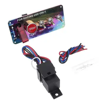 

Modified Ignition Switch Panel DC 12V 15*6.7*6.3cm For Racing Car LED Toggle Engine Start Push Button Accessory Dropship Switch
