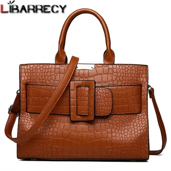 

Sequined Belt Buckle Handbags High Quality Alligator Leather Crossbody Bags for Women 2020 Fashion Elegant Purse Travel Tote Bag