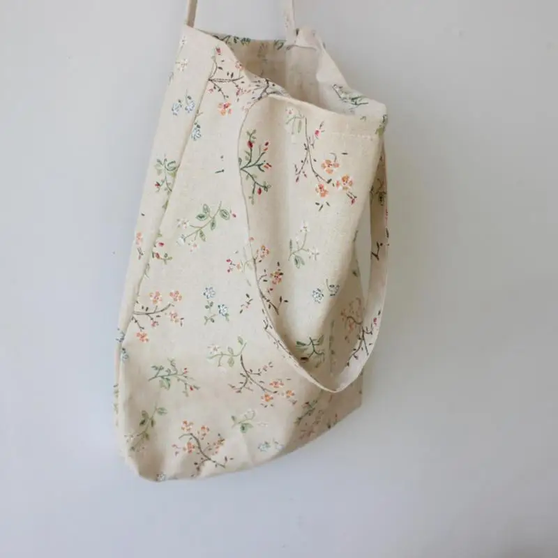 Женская Повседневная сумка для покупок с цветочным принтом, Большая вместительная женская сумка на одно плечо, Экологичные хозяйственные сумки, повседневная Холщовая Сумка - Цвет: 1