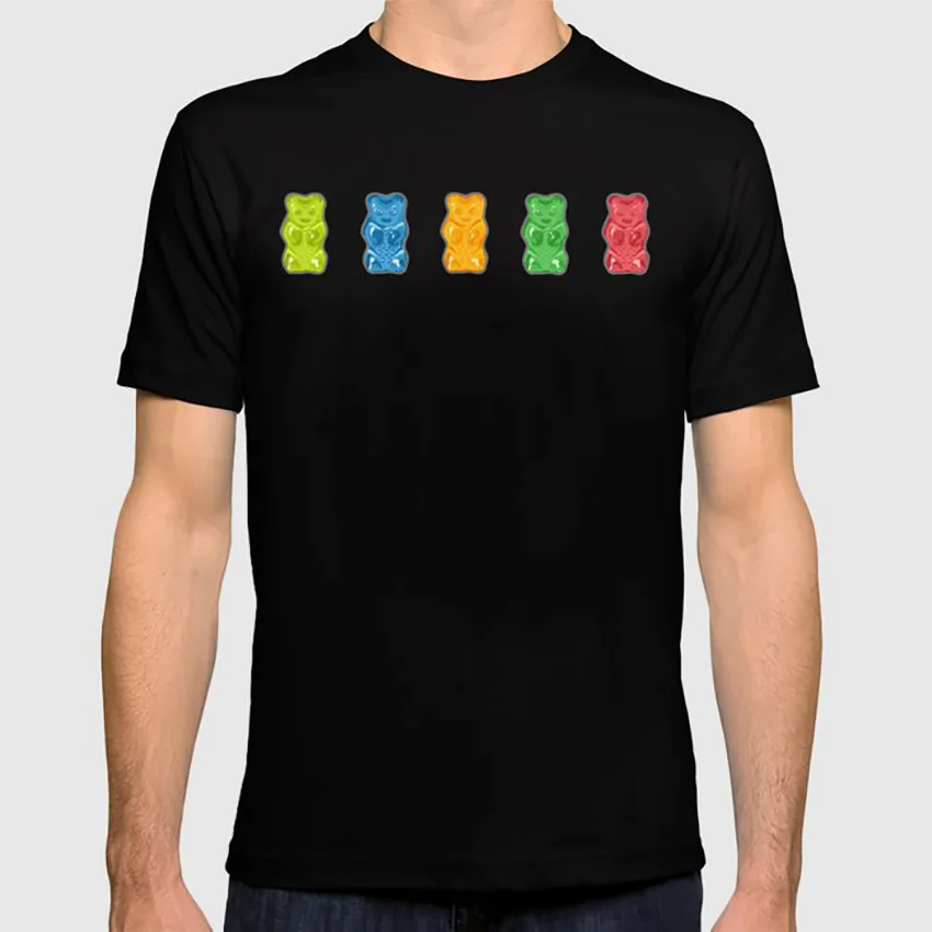 Футболка с изображением радуги Gummy Bears, поп-арт, мультфильм для детей, для детей, харибо, медведь, gummy, gummies, Радуга