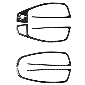 

4Pcs Carbon Fiber Door Window Switch Control Panel Trims for A u d i A6 C712-18