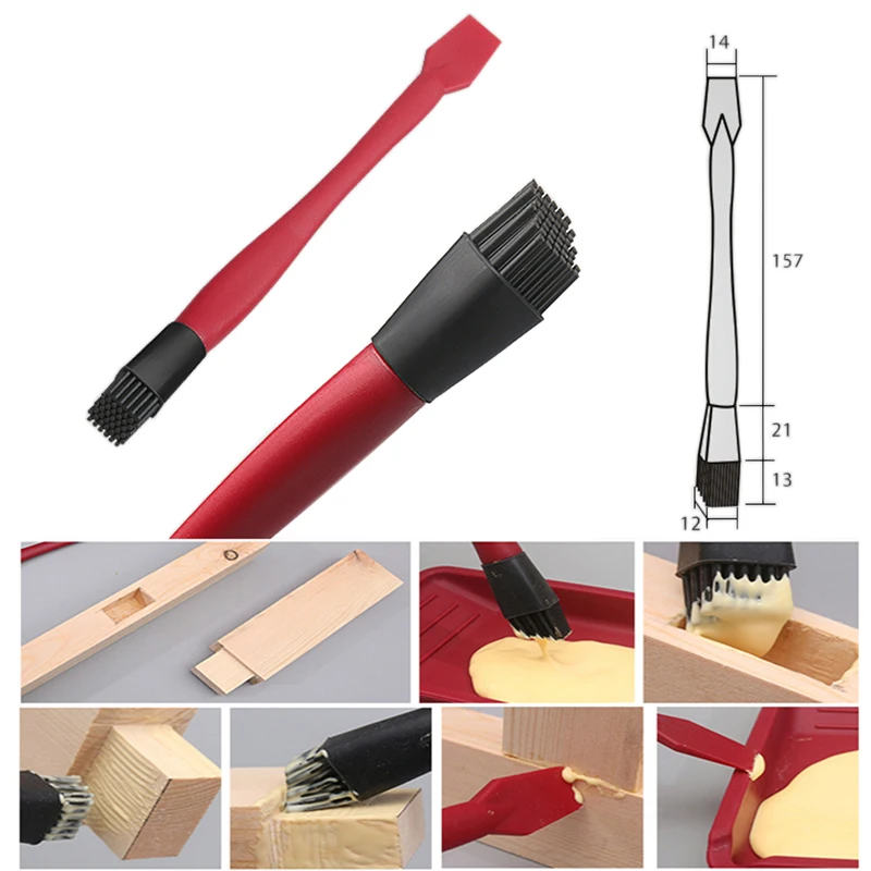 ￡13.29 4pcSet Manual Gluer Woodworking Glue Brush Tool Kit Soft Silicone