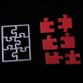 

2020 NEW Arrival Rectangle Puzzle Jigsaw Cut Dies Stencils For DIY Scrapbooking Card Album Photo Decoration Metal Cutting Die
