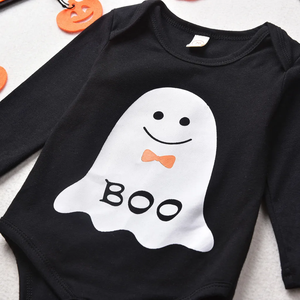 Newborn Infant Baby Boys Girls Halloween Ghost Romper Jumpsuit Pants Cap Costume dropshiping vetement enfant fille 2020 Dropship