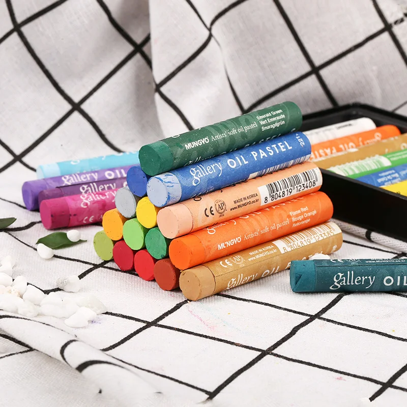 Mungyo Gallery Artists Soft Oil Pastels Set MOPV-48 Colors Non Toxic Adult Kids Drawing Art Supplies Painting Stick Coloring