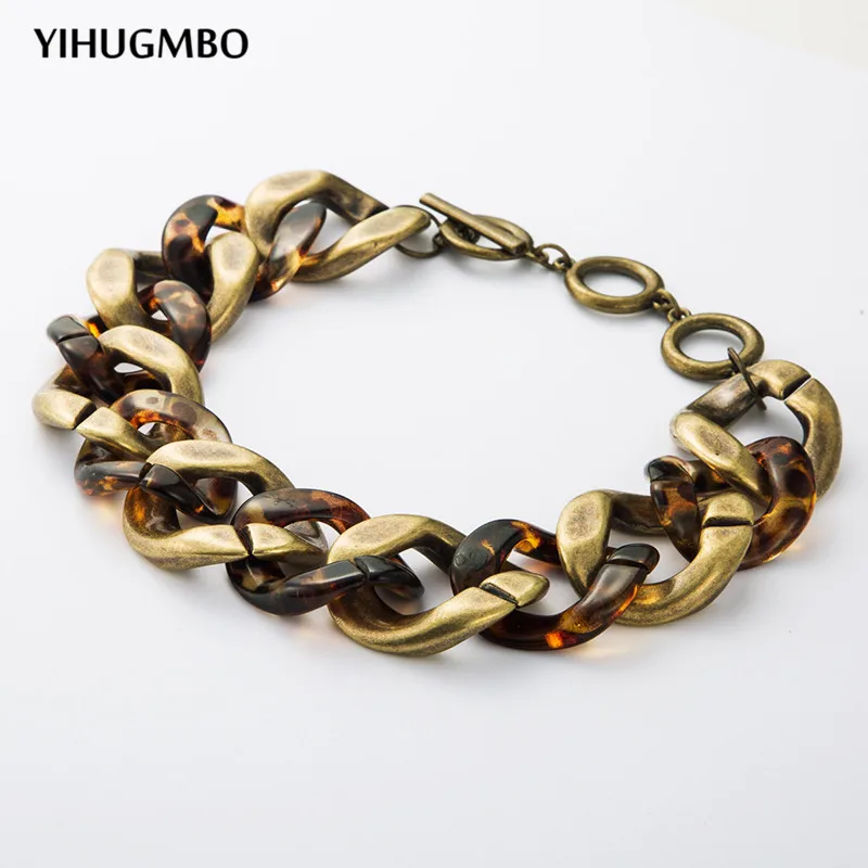 YIHUGMBO Antique Gold Collar Choker Necklace for Women Geometric Resin Wedding Jewelry Vintage Alloy Statement Gifts | Украшения и