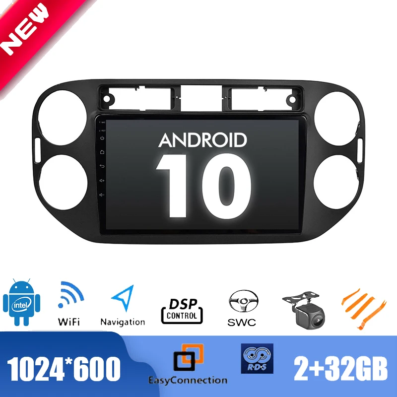 9 &quotAndroid 10 0 радио для VW Tiguan 2010-2017 Автомобильный мультимедийный плеер GPS стерео DSP